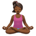 🧘🏾‍♀️ woman in lotus position: medium-dark skin tone display on Apple